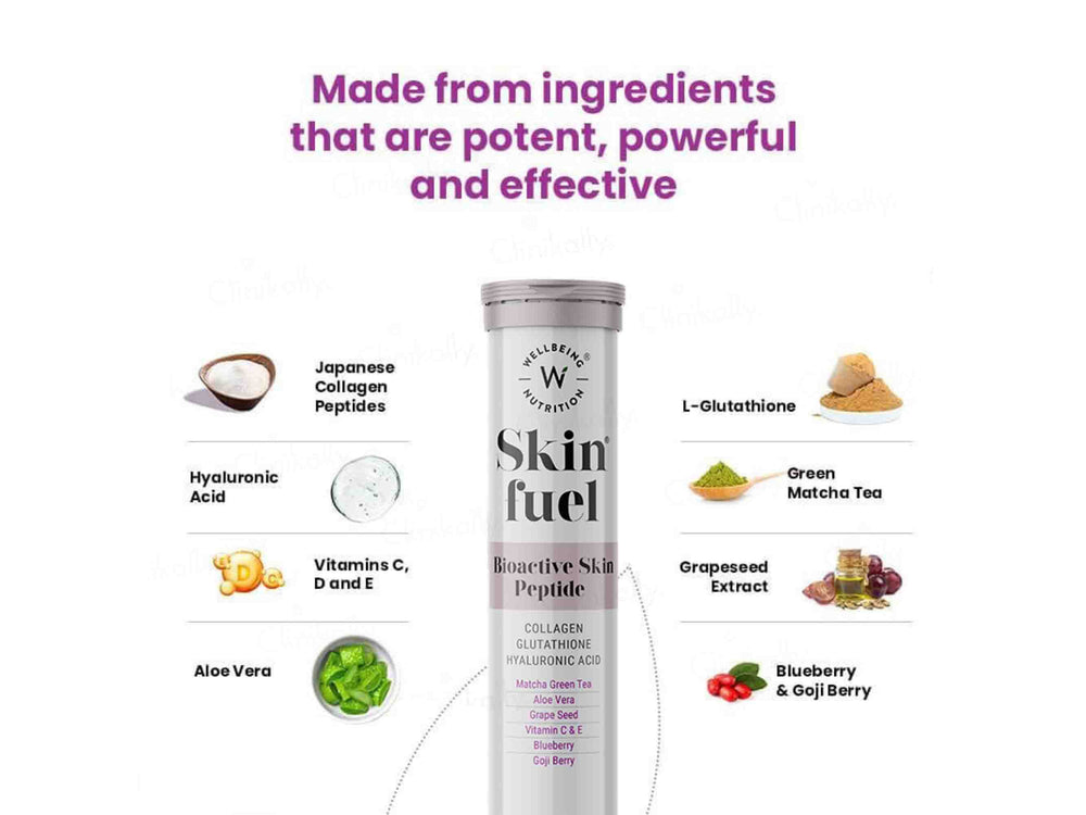 Wellbeing Nutrition Skin Fuel Tablet - Blueberry & Mint Flavour