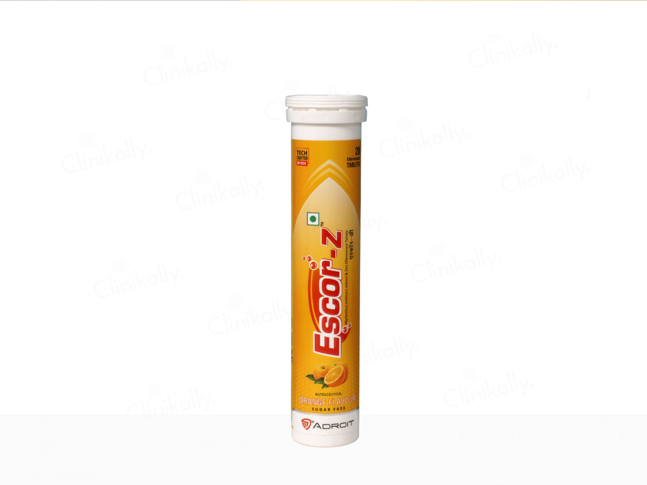Adroit Escor-Z Sugar-Free Orange Effervescent Tablet with Zinc Immunity