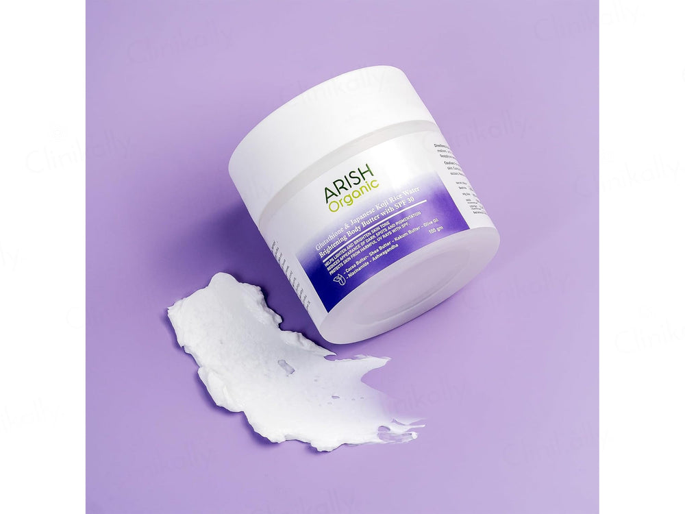 Arish Organic Glutathione & Japanese Koji Rice Water Brightening Body Butter With SPF 30