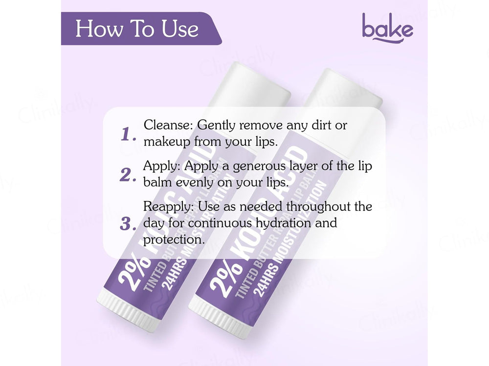 BAKE 2% Kojic Acid Tinted Butter Brightening Lip Balm