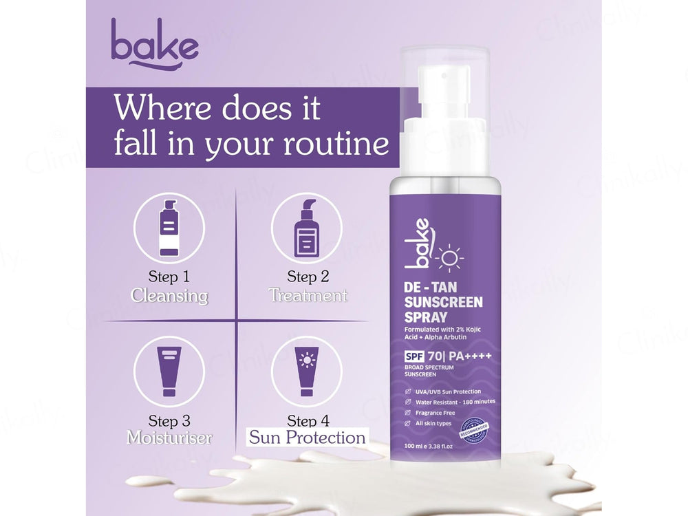 BAKE De-Tan Sunscreen Spray SPF 70 PA+++