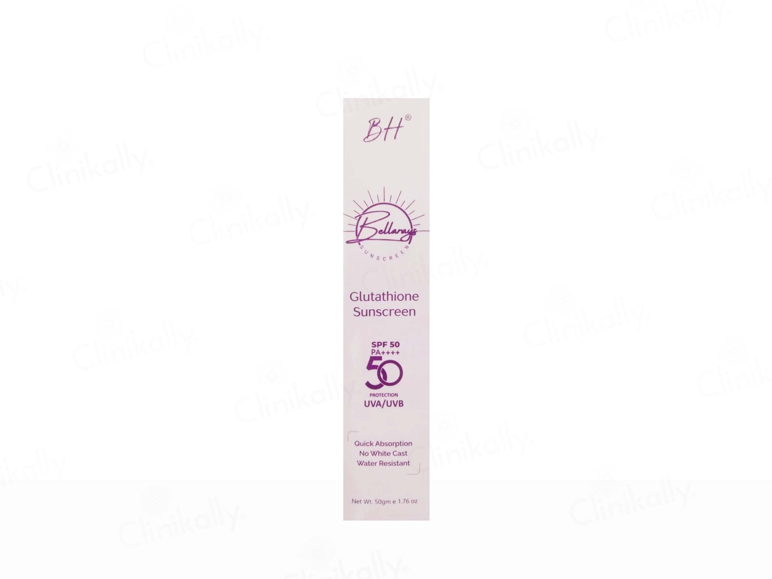 Bellacos Healthcare Bellarays Glutathione Sunscreen SPF 50 PA++++