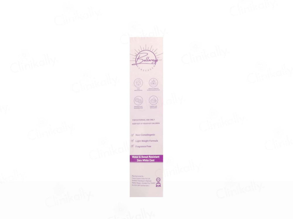 Bellacos Healthcare Bellarays Glutathione Sunscreen SPF 50 PA++++