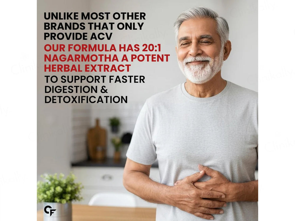 Carbamide Forte Apple Cider Vinegar Nagarmotha + Moringa Effervescent Tablet - Apple Flavour
