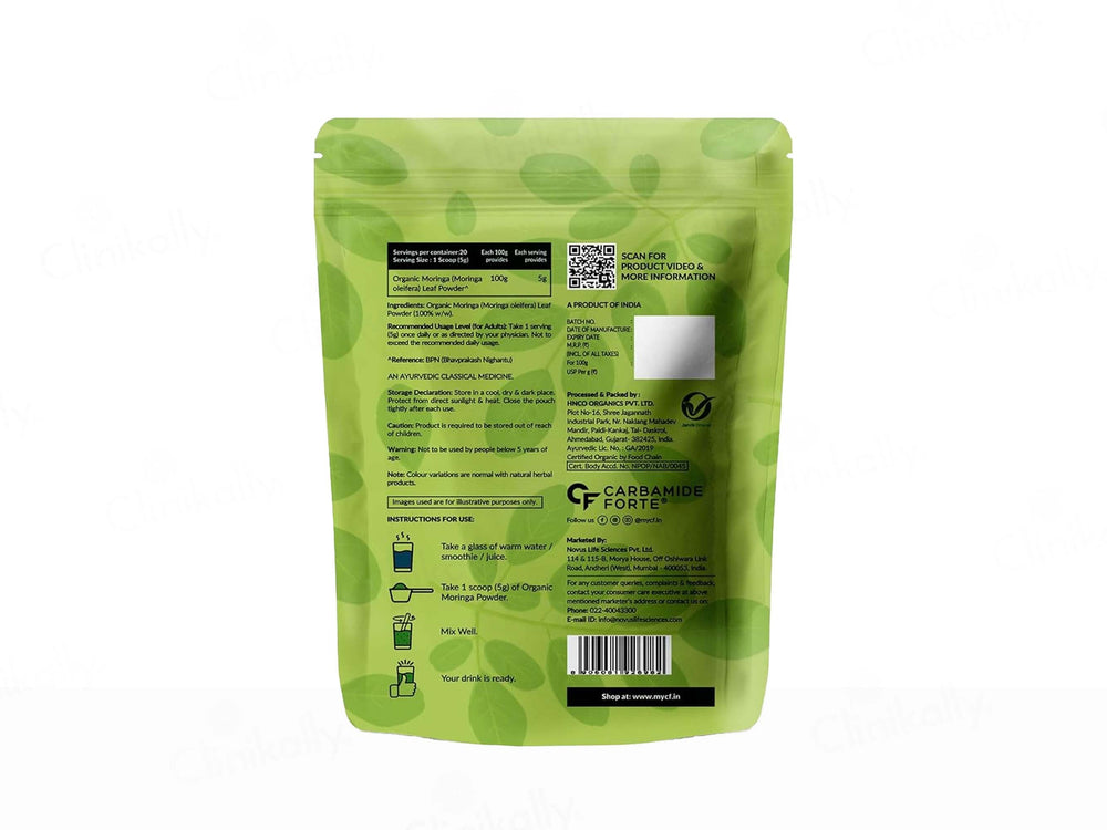 Carbamide Forte Organic Moringa Leaf Powder