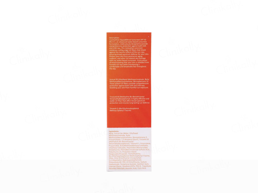 Cosmosheer Aquadefense Fusion Water Sunscreen SPF 50 PA++++
