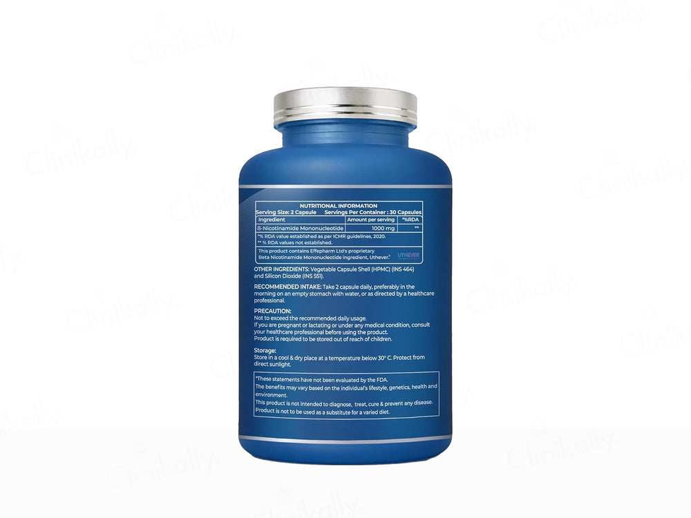 DeAge B-NMN 1000mg Health Supplement Veg Capsule