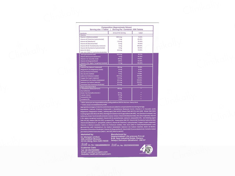Dr. Morepen Multi Vitamin Women Nutraceutical Tablet