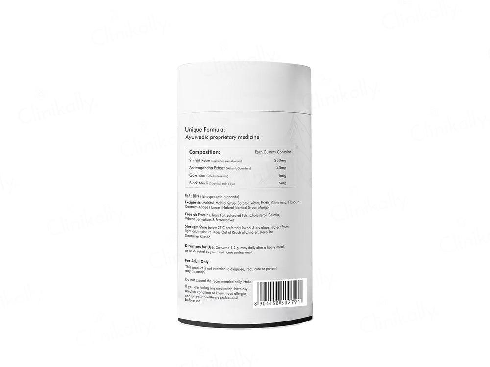 Dr. Morepen Performance Shilajit Sugar Free Gummies - Green Mango Flavour