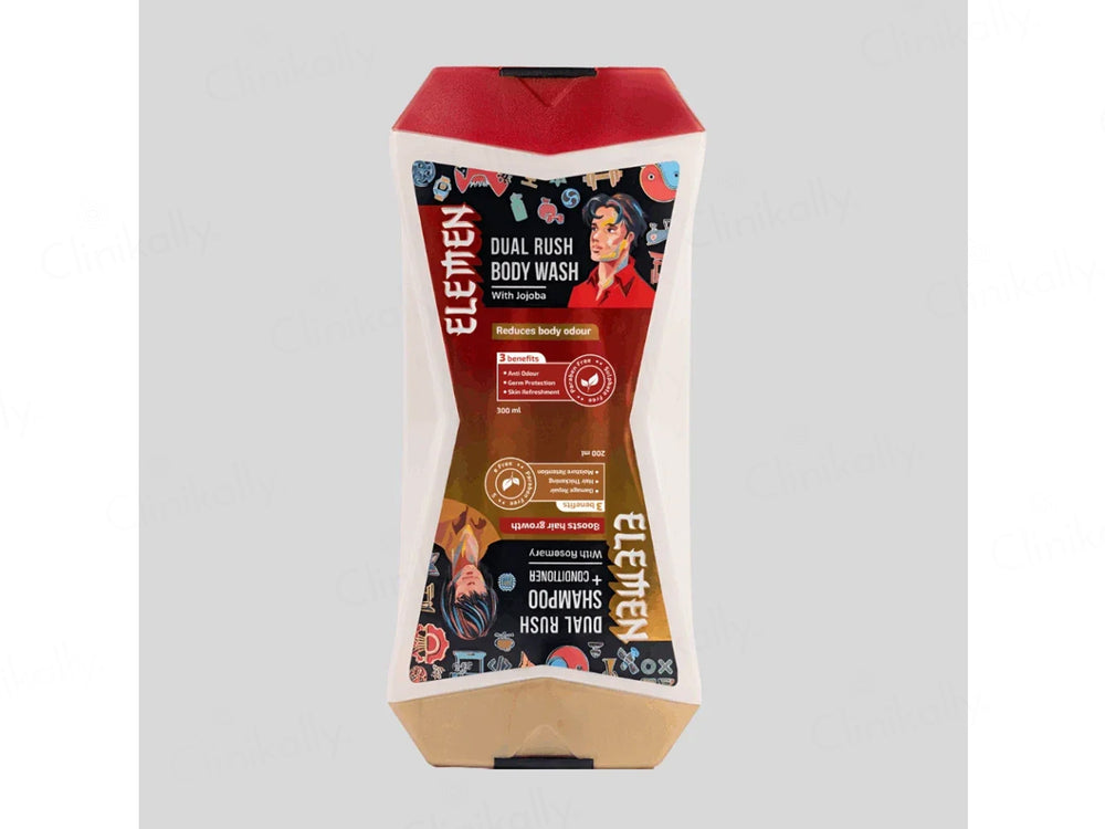 Elemen Dual Rush Body Wash (300 ml) & Shampoo + Conditioner (200 ml)