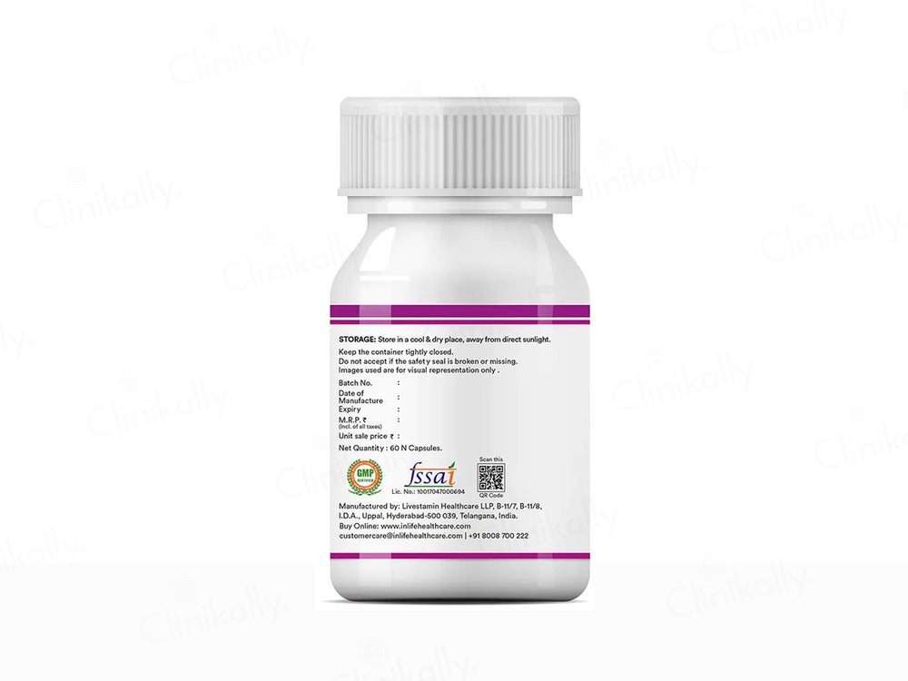 Inlife Alpha Lipoic Acid 300mg Antioxidant Nutraceutical Vegetarian Capsule