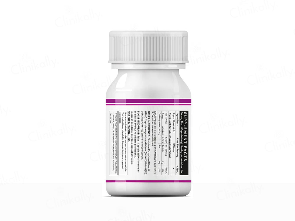Inlife Alpha Lipoic Acid 300mg Antioxidant Nutraceutical Vegetarian Capsule