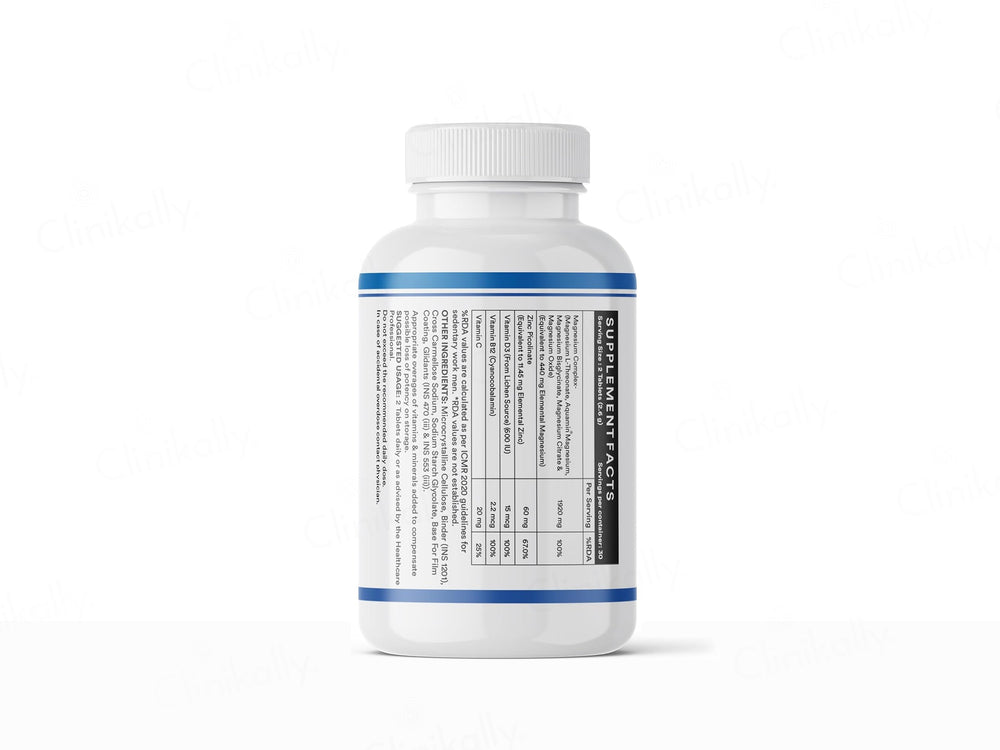 Inlife High Strength Magnesium Complex 5x 2000mg Health Supplement Veg Tablet