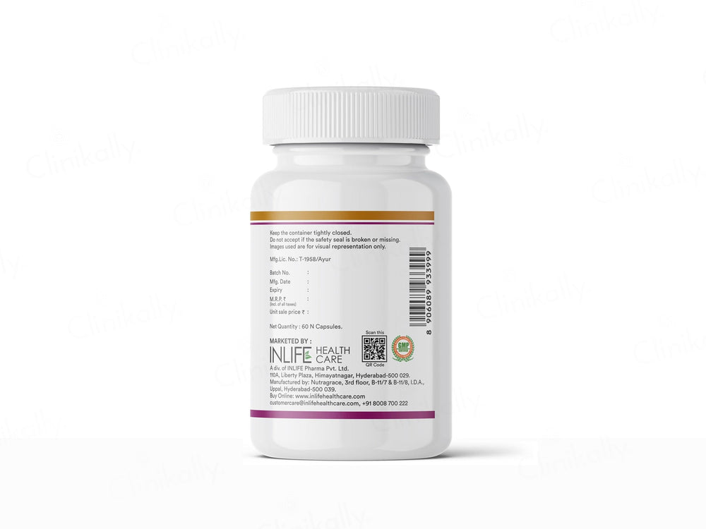 Inlife Natural Garlic Oil 0.5% Liquid Filled Veg Capsule