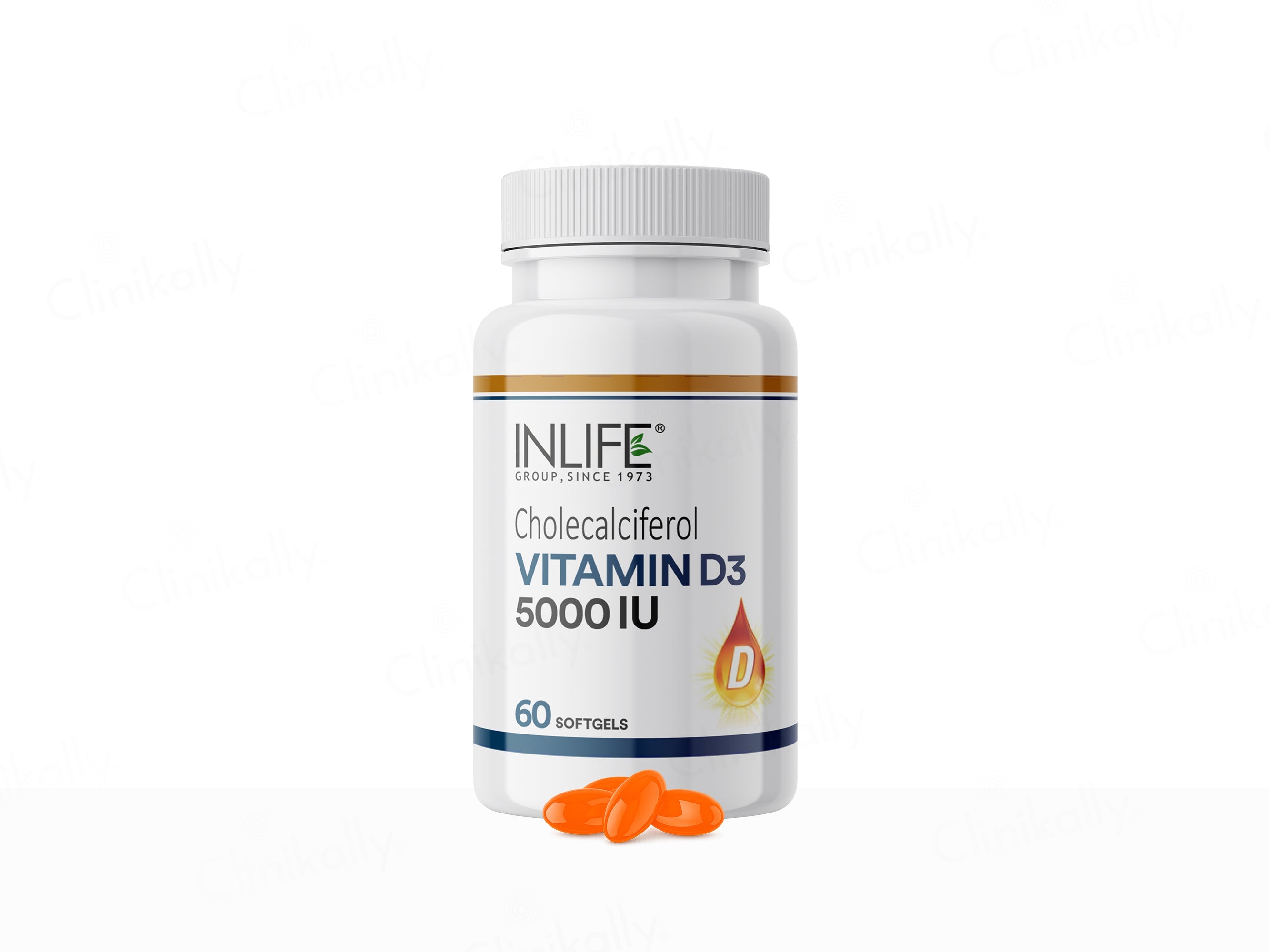 Inlife Vitamin D3 5000 I.U. Cholecalciferol Softgel Capsule