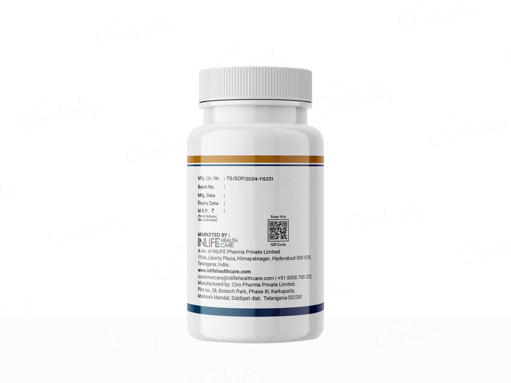 Inlife Vitamin D3 5000 I.U. Cholecalciferol Softgel Capsule