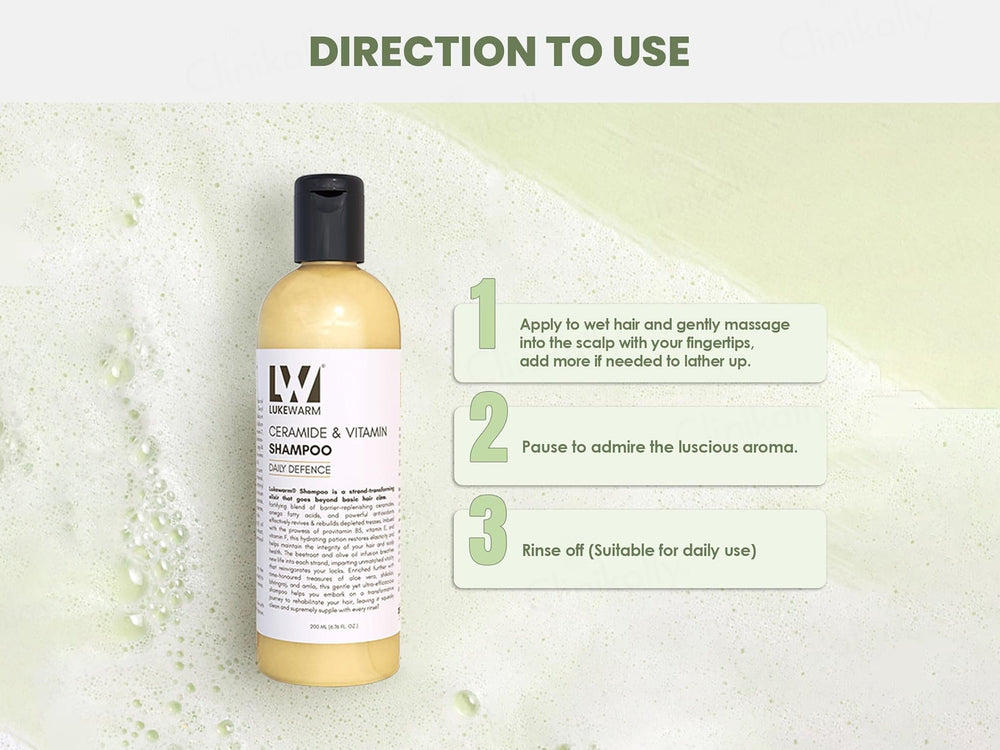 Lukewarm Ceramide & Vitamin Daily Defence Shampoo