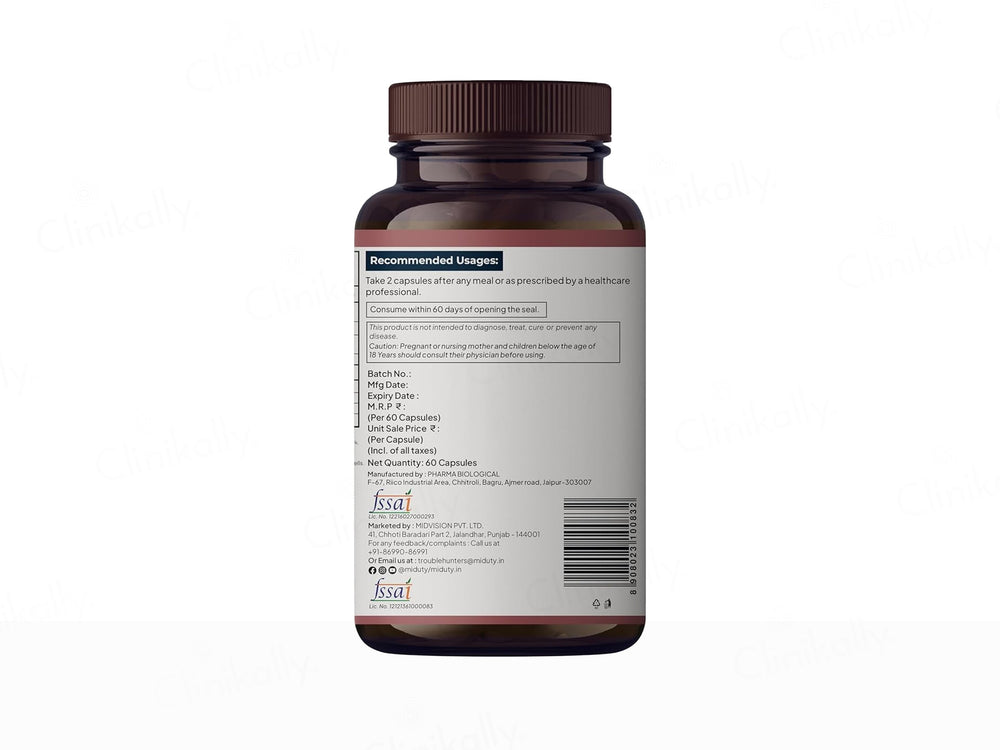 Miduty TestoUP 5X Nutraceutical Veg Capsule