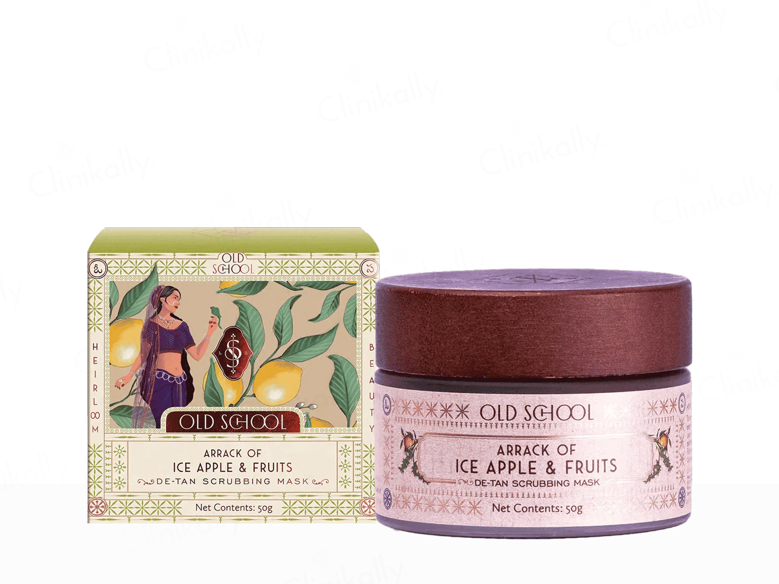 Old School Arrack Of Ice Apple & Fruits De-Tan Scrubbing Mask