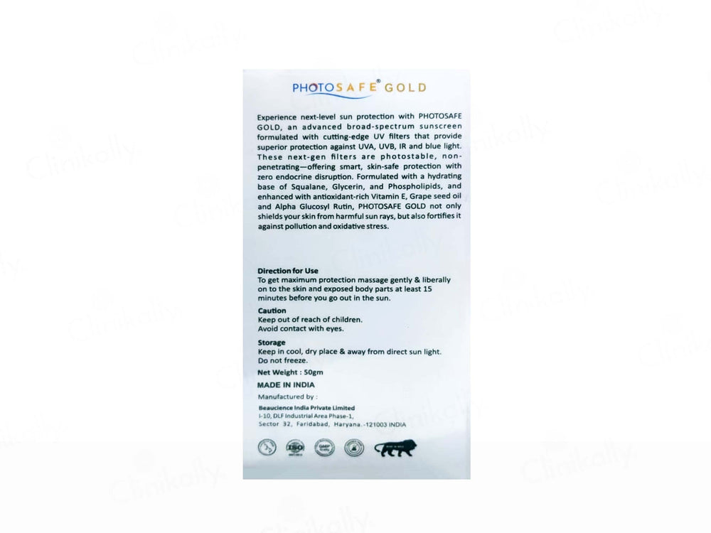 Photosafe Gold Invisible Sunscreen Water Gel