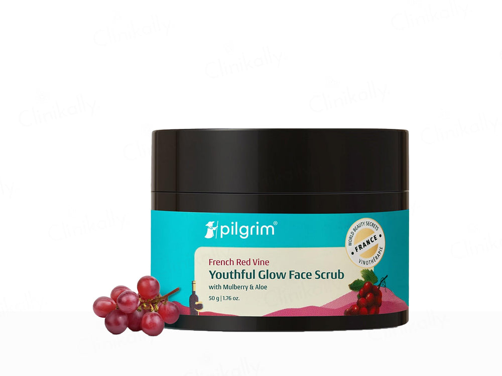 Pilgrim French Red Vine Youthful Glow Face Scrub