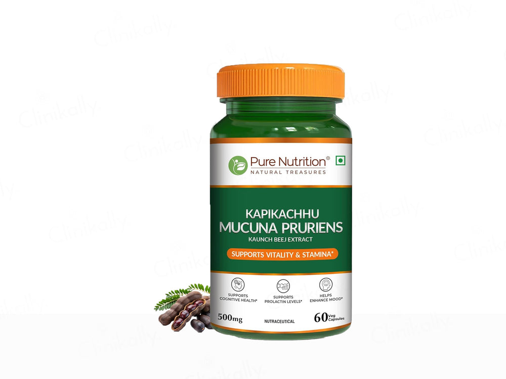 Pure Nutrition Kapikachhu Mucuna Pruriens 500mg Veg Capsule