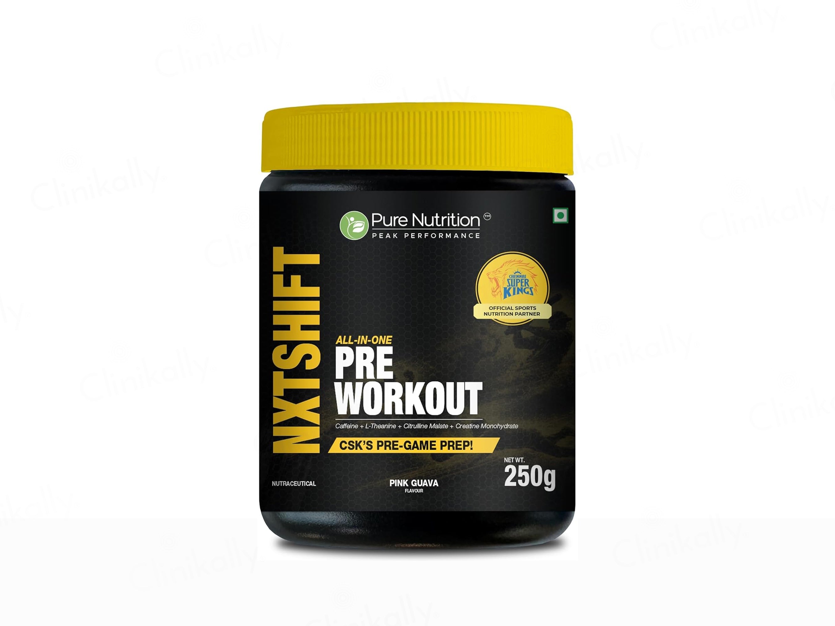 Pure Nutrition NXTShift Pre Workout Nutraceutical Powder - Pink Guava Flavour