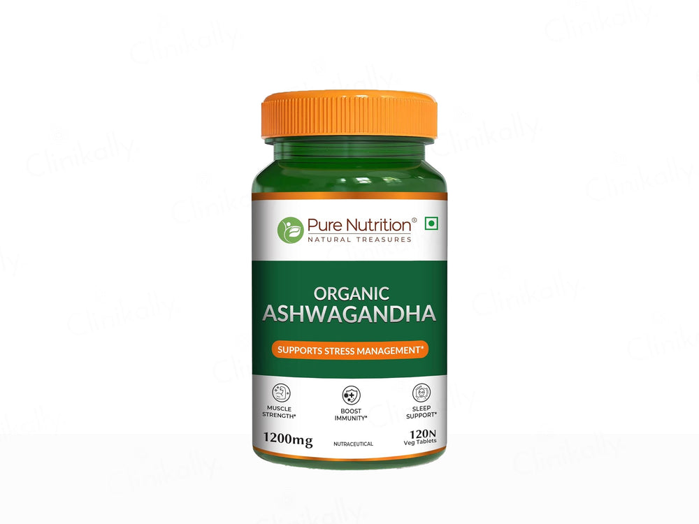 Pure Nutrition Organic Ashwagandha 1200mg Veg Tablet