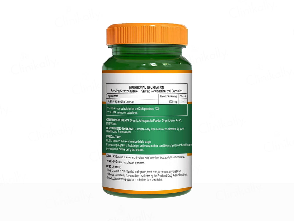 Pure Nutrition Organic Ashwagandha 1200mg Veg Tablet