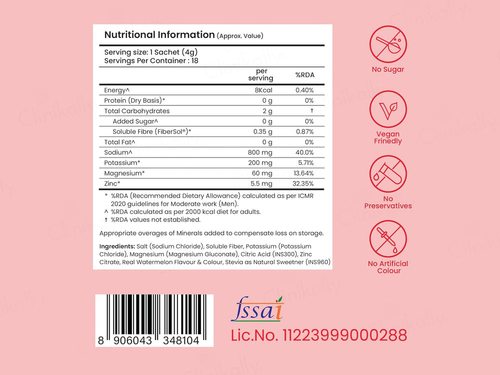 Supply6 Salts Electrolyte Mix Health Supplement Powder For Adults