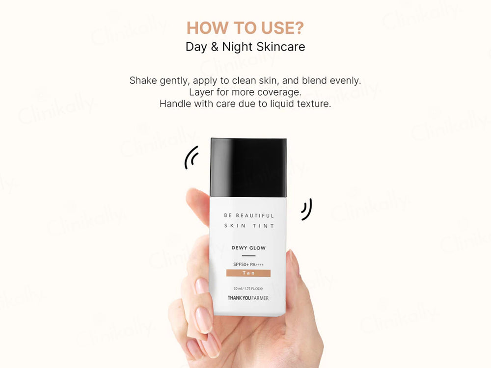 Thank You Farmer Be Beautiful Skin Tint Dewy Glow Moisturiser Sunscreen SPF 50 PA++++ (Tan)
