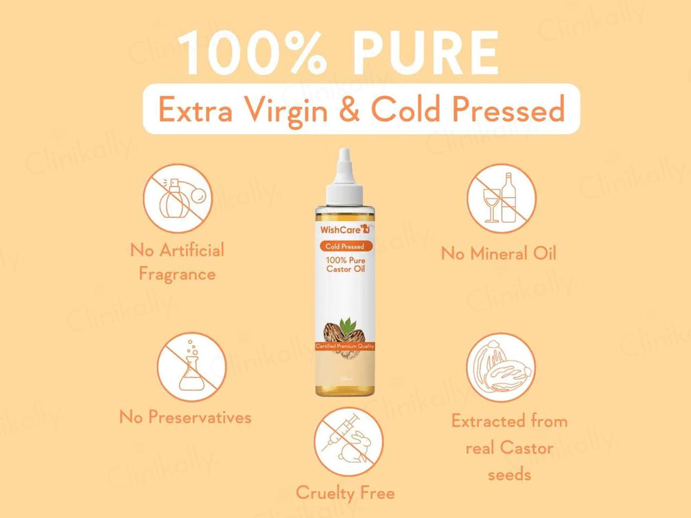 WishCare Cold Pressed 100% Pure Castor Oil
