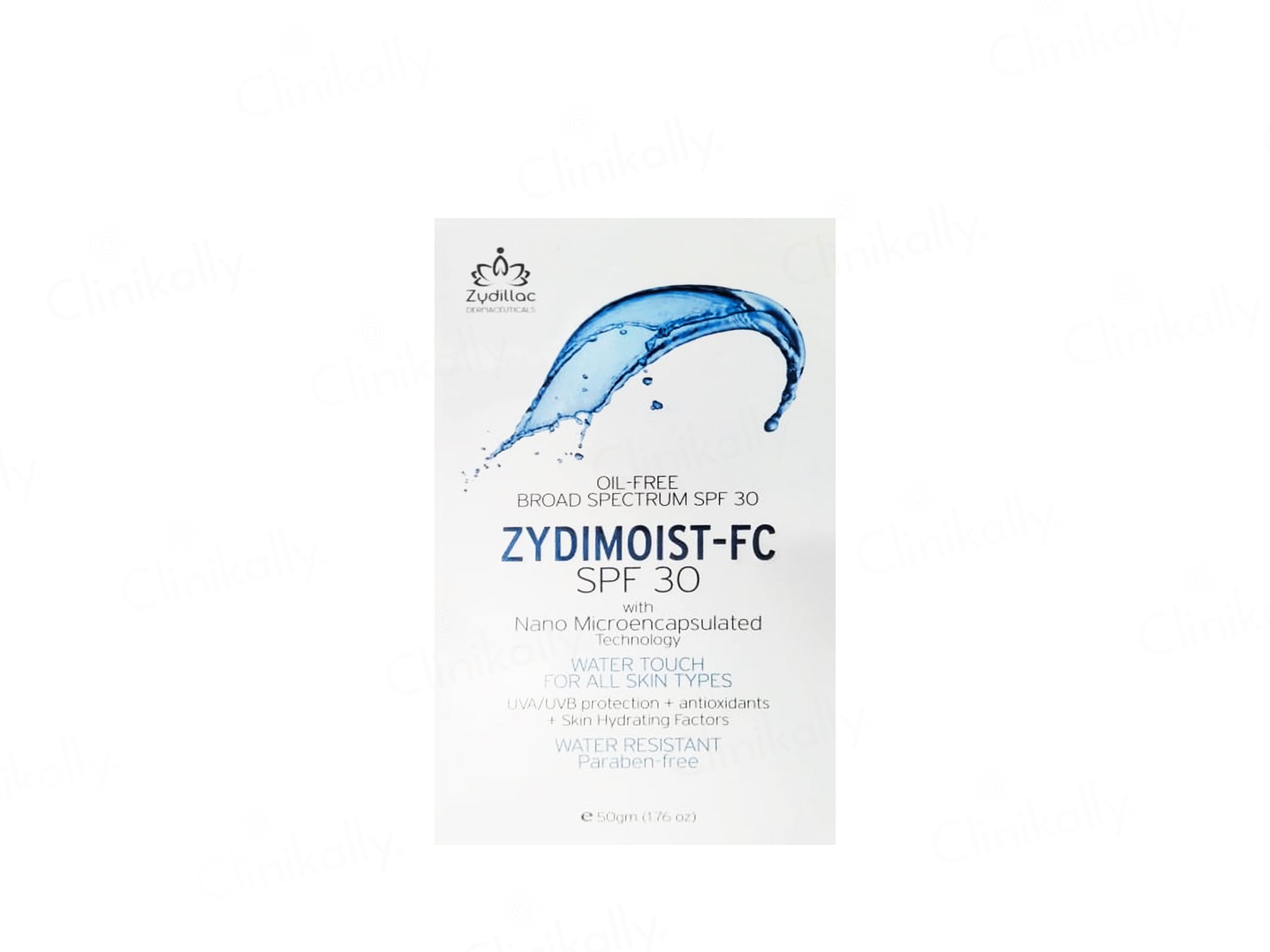 Zydimoist-FC Oil-Free Nano Microencapsulated Water Touch Sunscreen Gel SPF 30