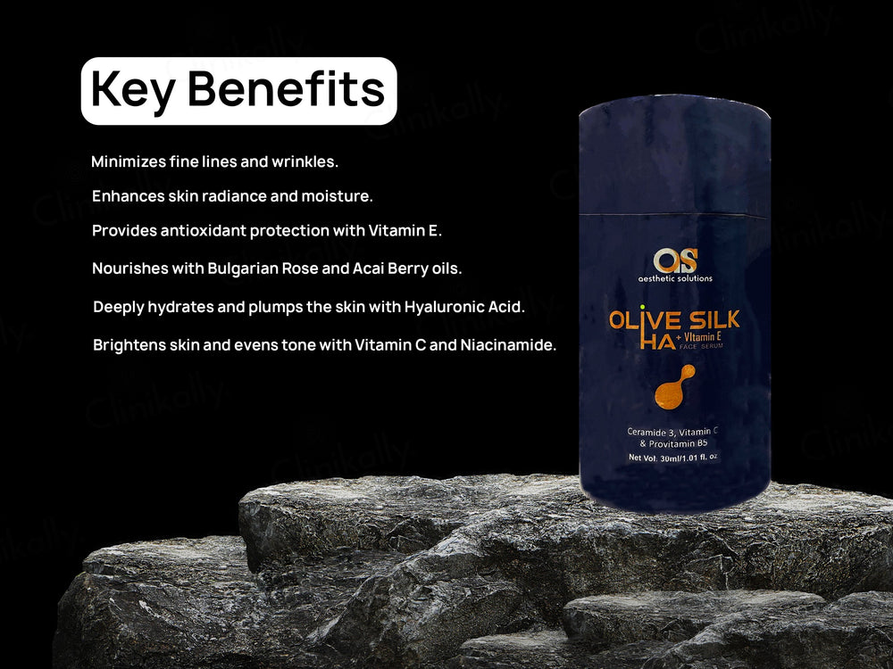 Olivesilk HA + Vitamin E Face Serum