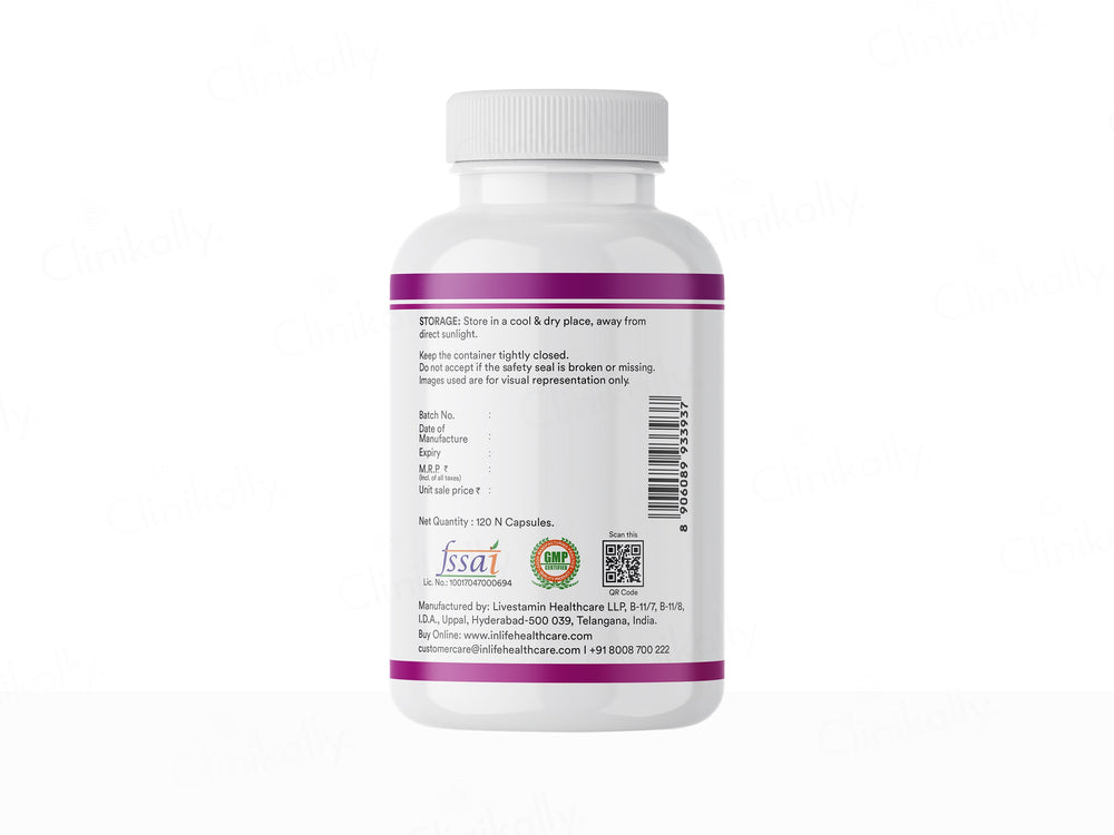 Inlife Alpha Lipoic Acid 300mg Antioxidant Nutraceutical Vegetarian Capsule