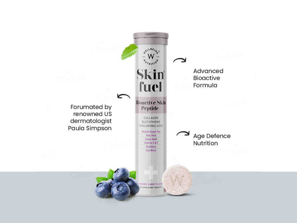 Wellbeing Nutrition Skin Fuel Tablet - Blueberry & Mint Flavour