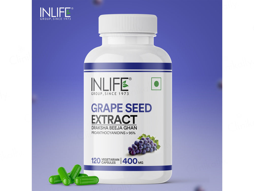 Inlife Grape Seed Extract 400mg Vegetarian Capsule