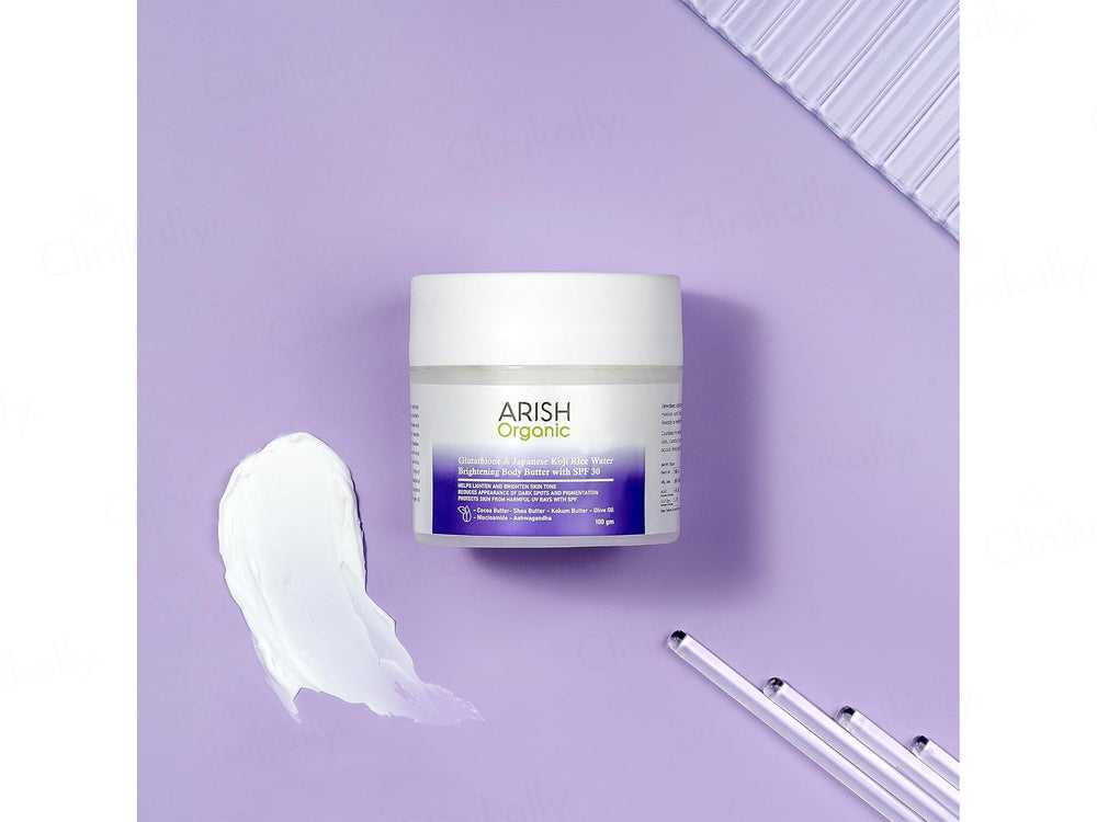 Arish Organic Glutathione & Japanese Koji Rice Water Brightening Body Butter With SPF 30
