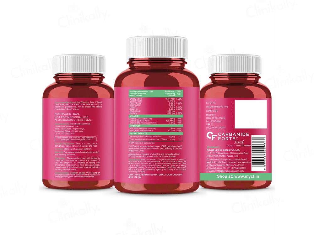 Carbamide Forte Iron, Vitamin C, Zinc, Vitamin B12, Folic Acid Tablet
