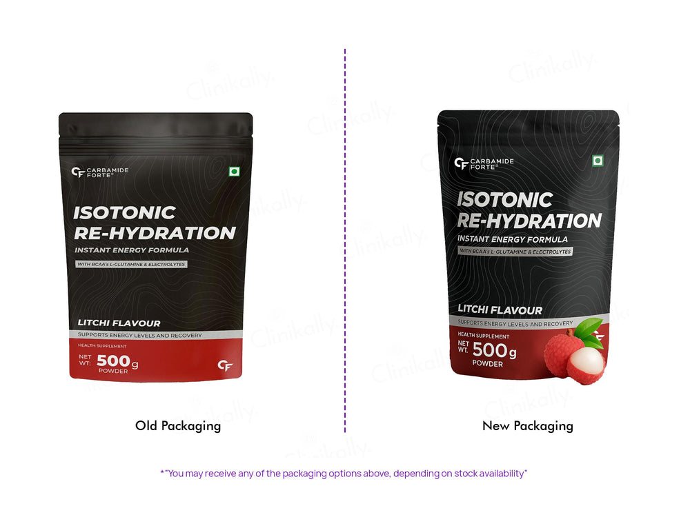 Carbamide Forte Isotonic Re-Hydration Instant Energy Formula Powder - Litchi Flavour