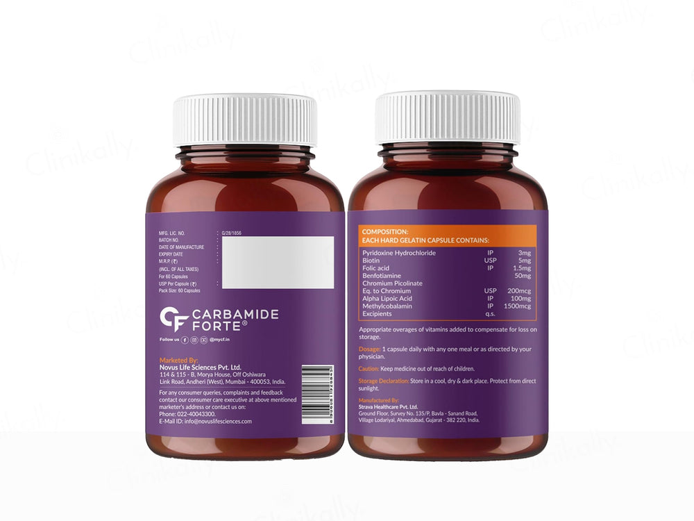 Carbamide Forte Methylcobalamin + Biotin + Alpha Lipoic Acid + Folic Acid Capsule