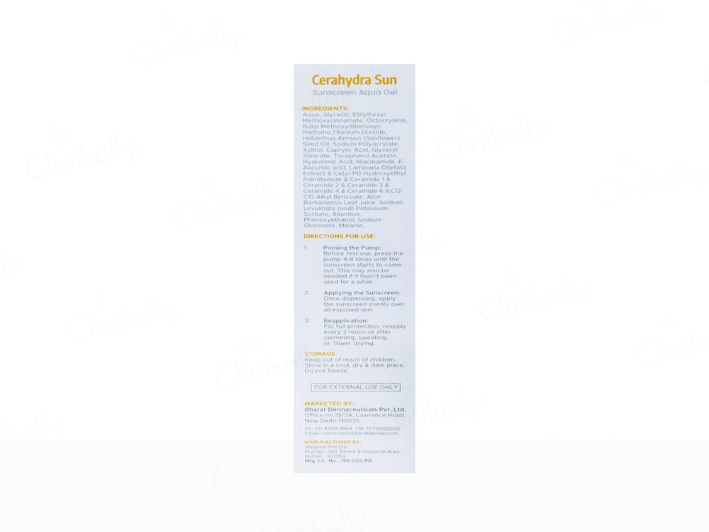 Cerahydra Sun Powerful Hydration & Skin Barrier Sunscreen Aqua Gel SPF 50 PA++++
