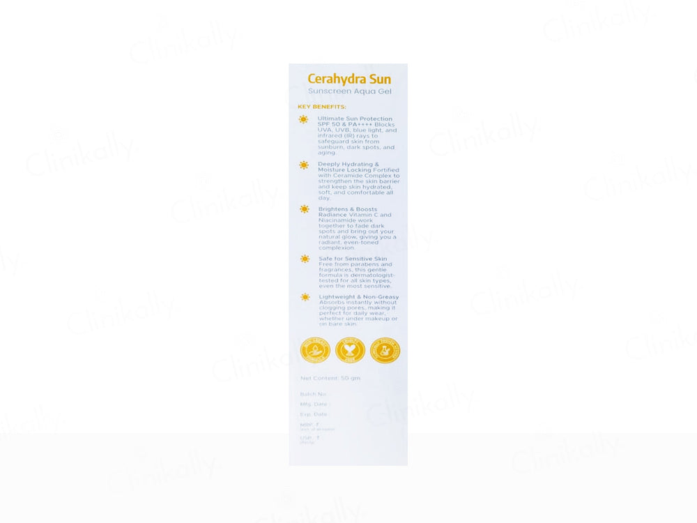 Cerahydra Sun Powerful Hydration & Skin Barrier Sunscreen Aqua Gel SPF 50 PA++++