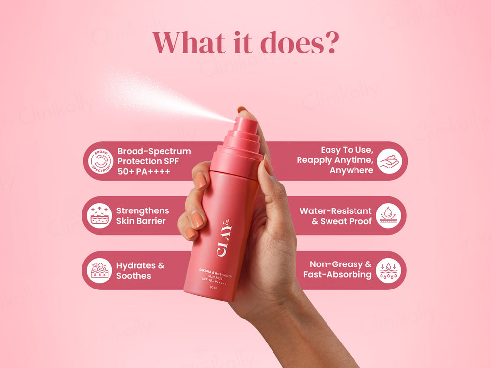 ClayCo Sakura & Rice Water Sun Mist Sunscreen SPF 50+ PA++++