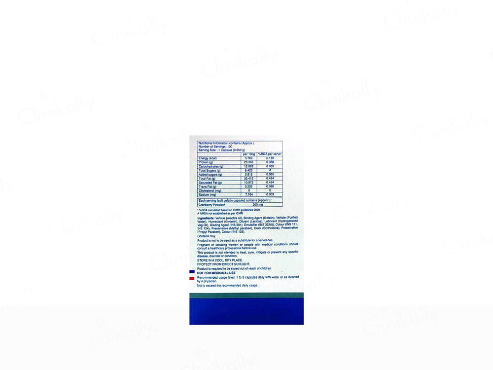 Cranbe 300 mg Nutraceutical Capsule for Adult Women