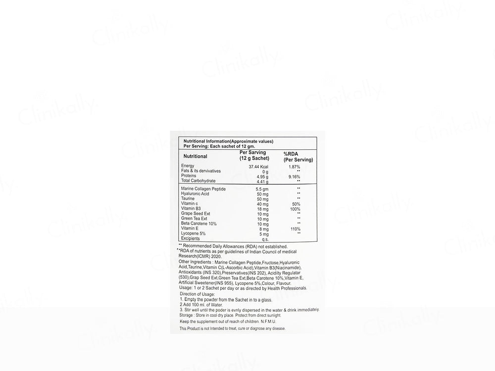 CutysMush Premium Marine Collagen Peptide Nutraceutical Powder