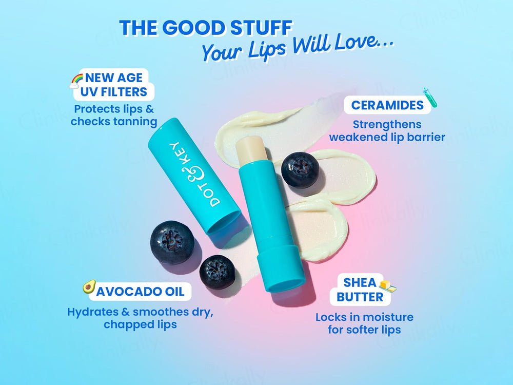 Dot & Key Barrier Repair Hydrating Non-Tinted Lip Balm SPF 50 PA+++ (Blueberry Bliss)