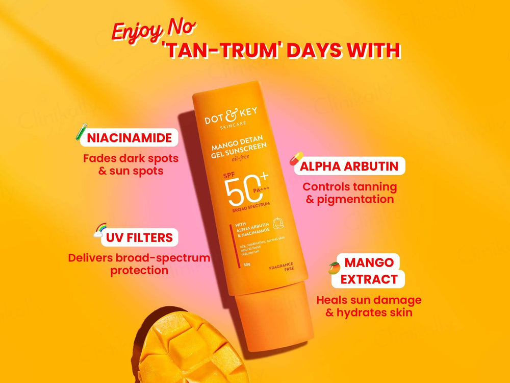 Dot & Key Mango Detan Gel Oil-Free Sunscreen SPF 50+ PA+++