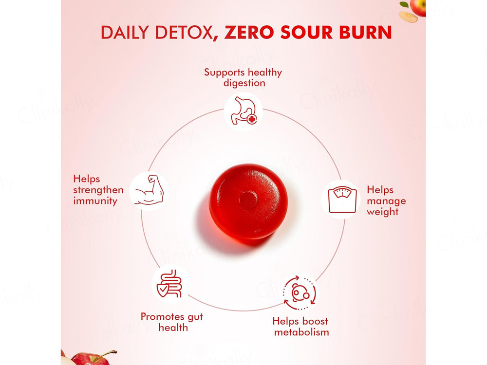 Dr. Morepen Daily Detox Apple Cider Vinegar Sugar Free Gummies - Apple Flavour