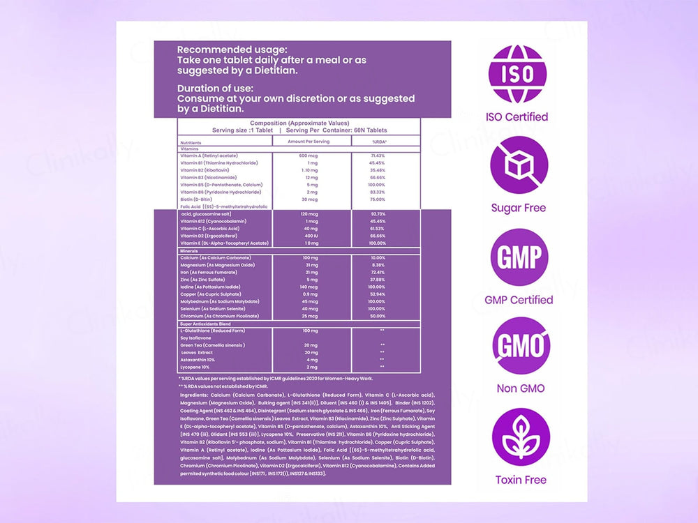Dr. Morepen Multi Vitamin Women Nutraceutical Tablet